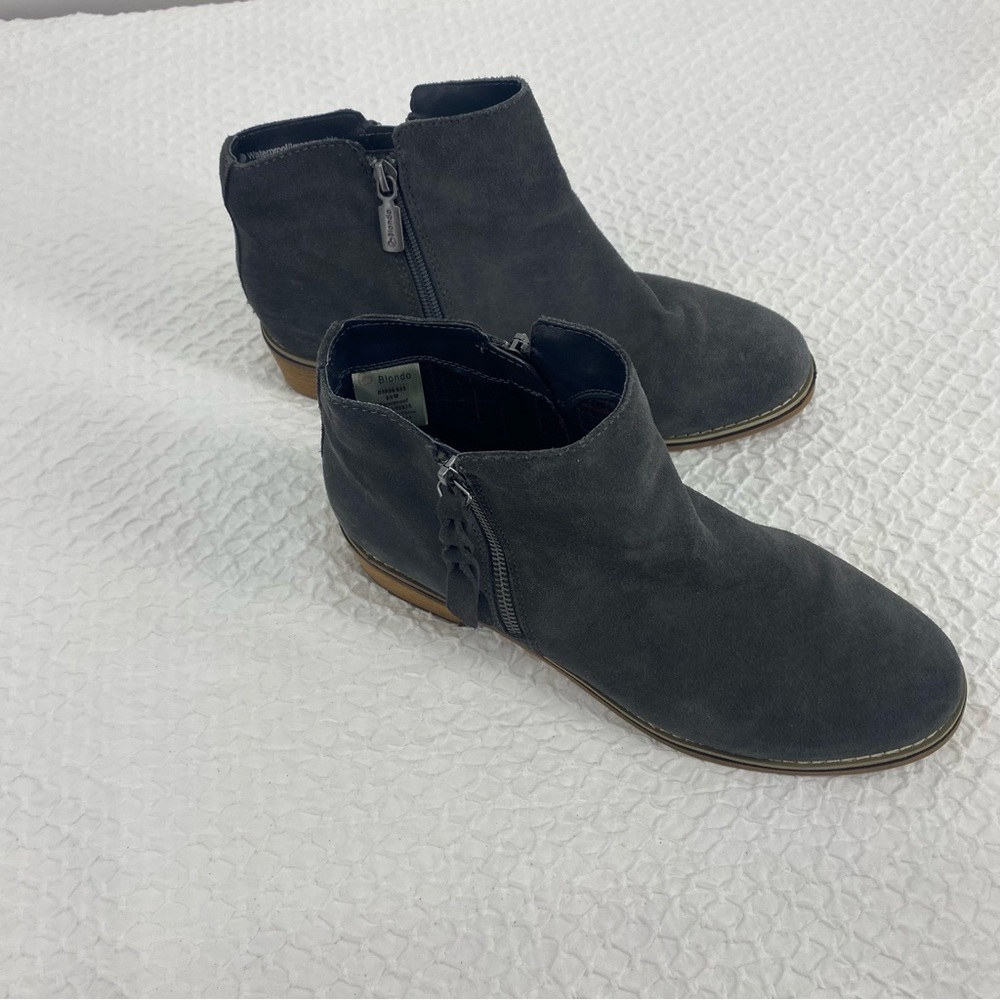 Blondo Charcoal Waterproof Ankle Boots Size 9.5